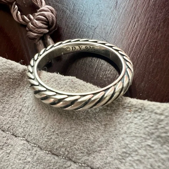 David Yurman Size 5.25 Sterling Sculpted Cable Classics Ring - Picture 11 of 13